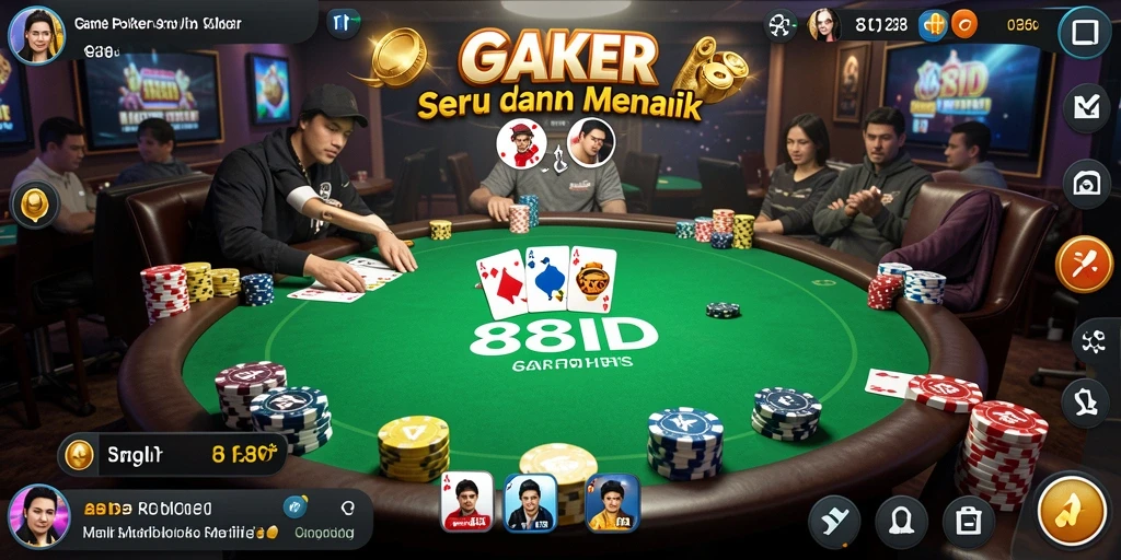 Tampilan gameplay 88ID yang menarik dengan suasana Poker yang mendebarkan.