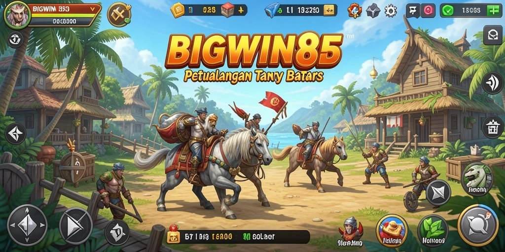 Screenshot gameplay BIGWIN88 yang menunjukkan petualangan di dunia terbuka.