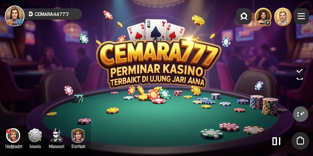 Screenshot CEMARA777 yang menampilkan gameplay kasino yang mengasyikkan.