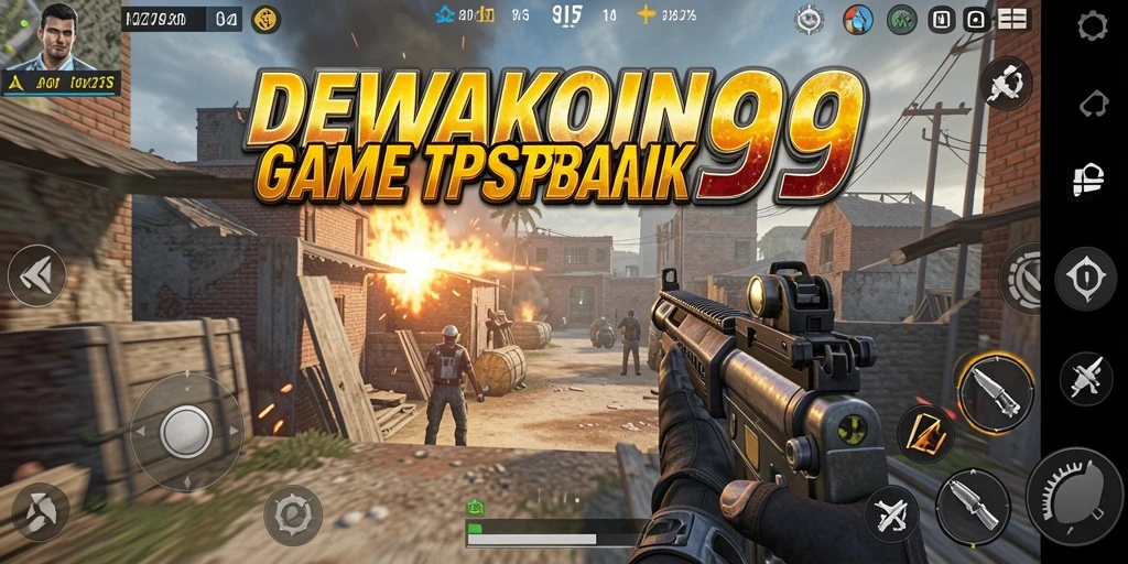 Tampilan gameplay DEWAKOIN99 yang mendebarkan dalam aksi TPS.