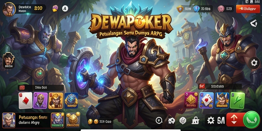 Tampilan gameplay atraktif dari DEWAPOKER dalam petualangan ARPG.