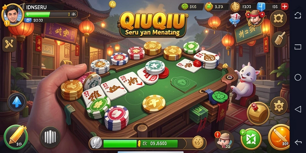 Gameplay QiuQiu yang seru dan kompetitif di IDNSERU.