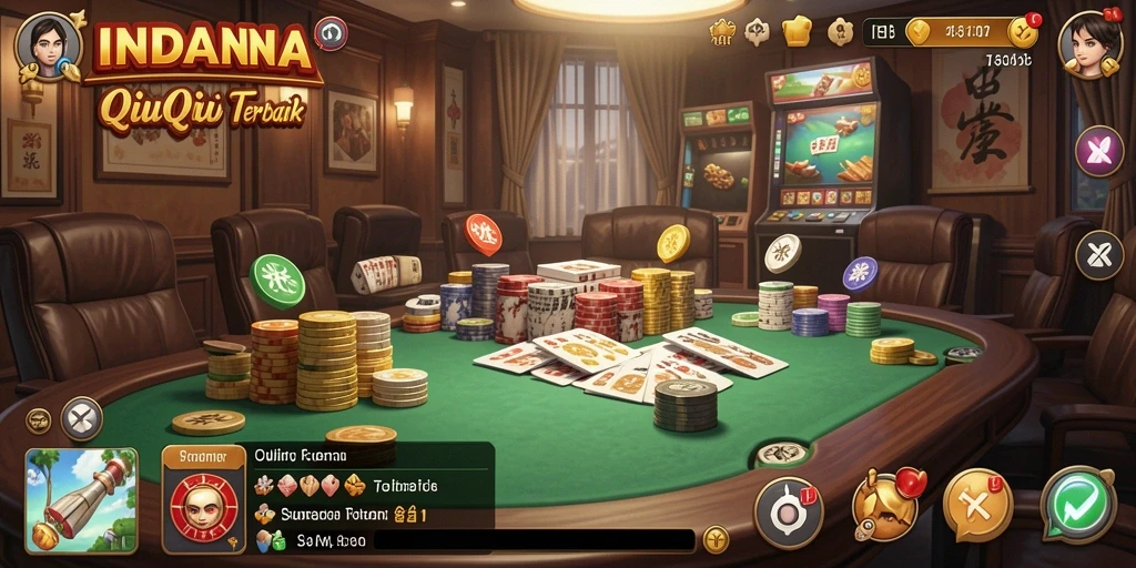 Tampilan menarik dari gameplay INDAAA saat bermain QiuQiu.