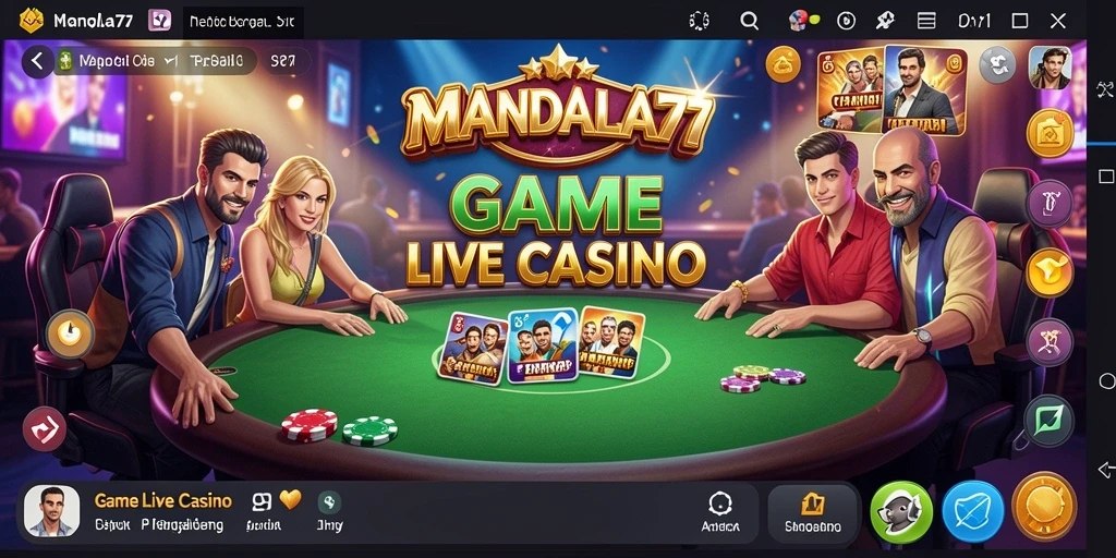 Tampilan gameplay MANDALA77 yang menarik dan interaktif dengan dealer langsung.