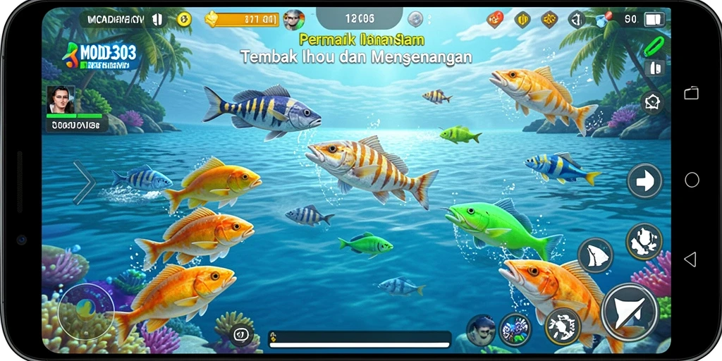 Tampilan menarik dari gameplay Tembak Ikan MODE303.