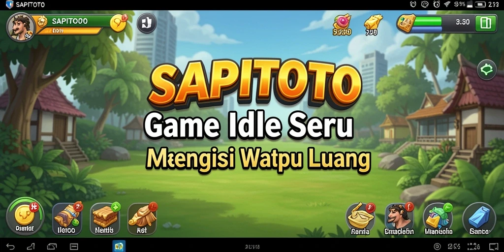 Tampilan gameplay SAPITOTO yang menarik dengan elemen idle yang menyenangkan.