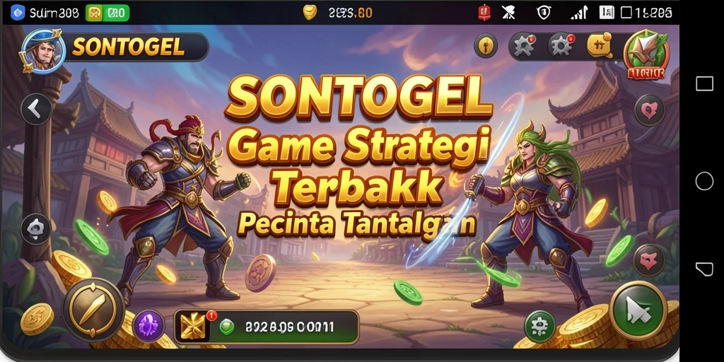 Screenshot gameplay SONTOGEL menampilkan pertempuran strategis yang seru.