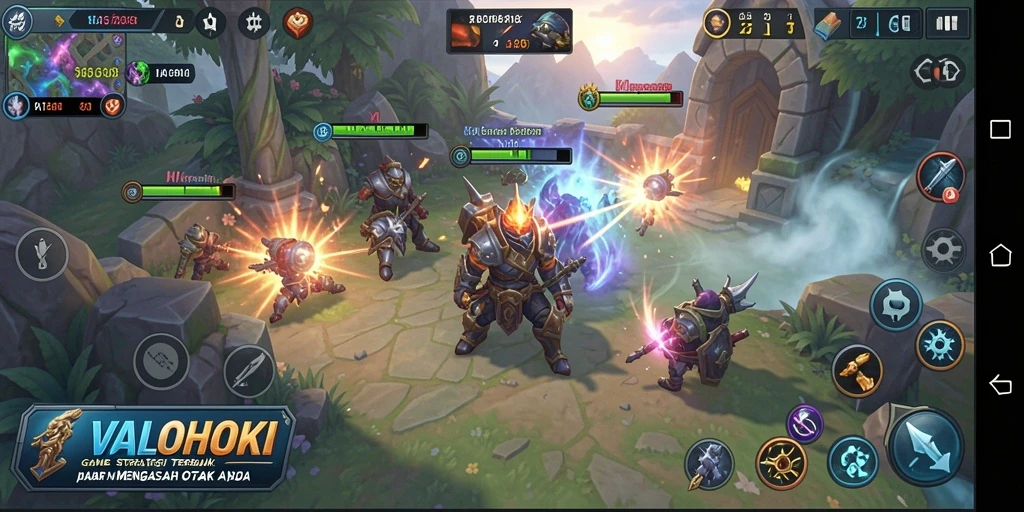 Screenshot VALOHOKI menunjukkan momen intens dalam strategi permainan.